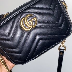Gucci Marmont Matelasse Mini Shoulder Leather Bag